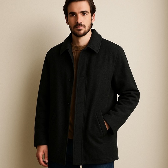 Schneider Salzburg Gore-Tex Men's Winter Coat Size 42 US Black Wool Cashmere